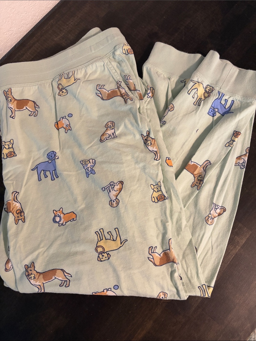 Life is Good Sleep Mint Green Dog Jogger PJ Pants Cropped Size XXL